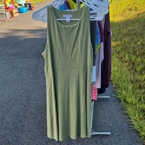 Casual Olive Green Sleeveless Dress by GAP